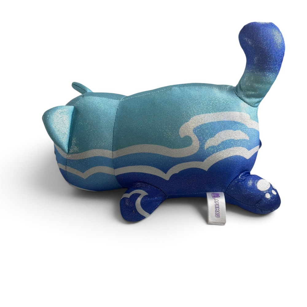 Aphmau MeeMeows Elemental Water Cat 11 Inch Jumbo Plush Blue Silver Shimmer - Picture 2 of 7